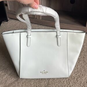 Kate Spade Lime Sherbert Becca Tote With Ballet Pink Lining New with Tags